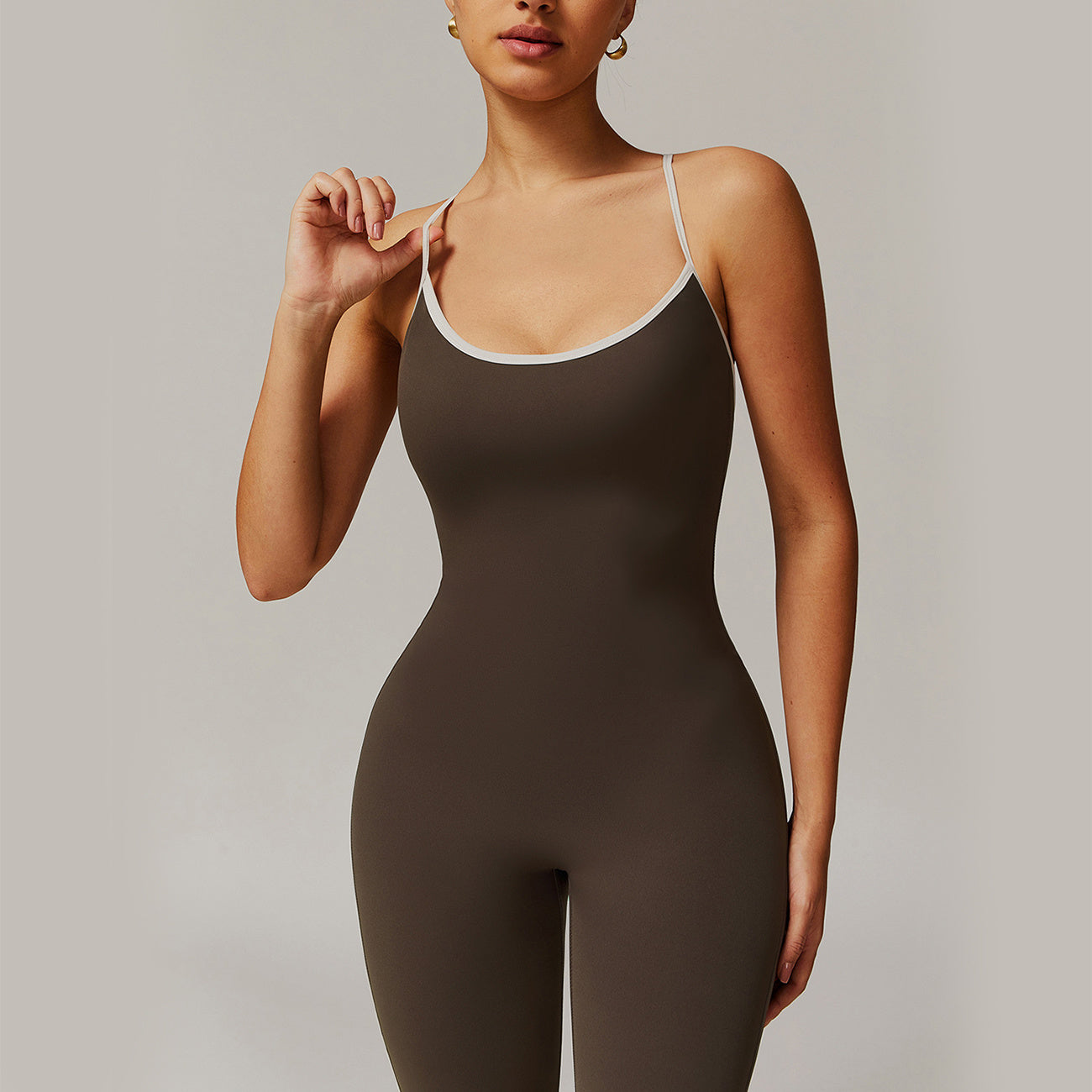 STRAPPY SEXY AND FLARED JUMPSUIT