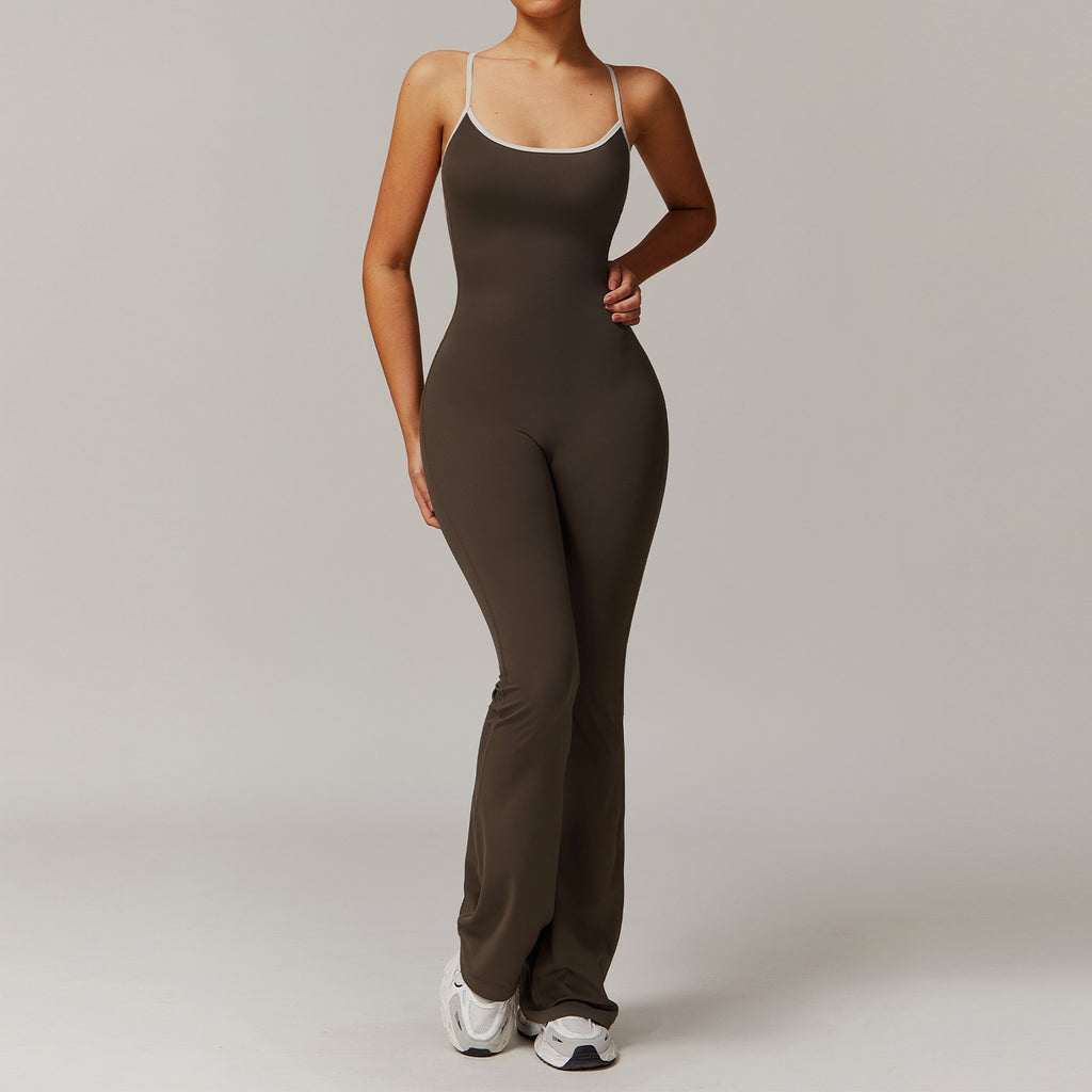 STRAPPY SEXY AND FLARED JUMPSUIT
