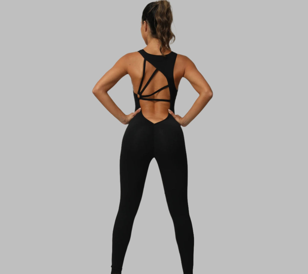 STRAPPY OPEN-BACK JUMPSUIT